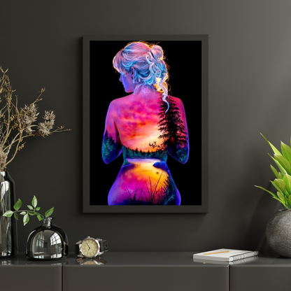 Diamond Painting Słońce i księżyc z gwiazdami dziewczyna - SEOS Shop ®