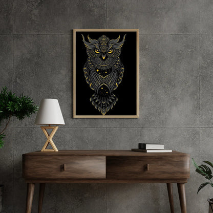 Diamond Painting Czarno-żółta sowa - SEOS Shop ®