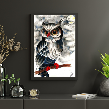 Diamond Painting Czarno-biała sowa - SEOS Shop ®