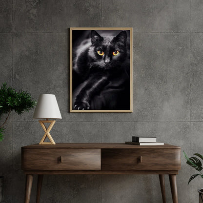 Diamond Painting Czarny kot i żółte oczy - SEOS Shop ®