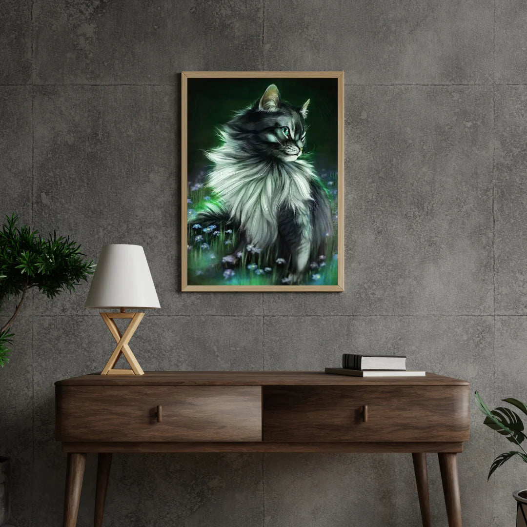 Diamond Painting Czarna kotka świeci - SEOS Shop ®