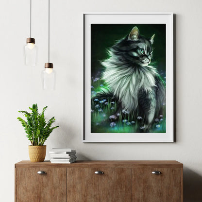 Diamond Painting Czarna kotka świeci - SEOS Shop ®