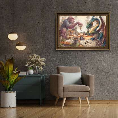 Diamond Painting - Szachy giganty i smoki - SEOS Shop ®