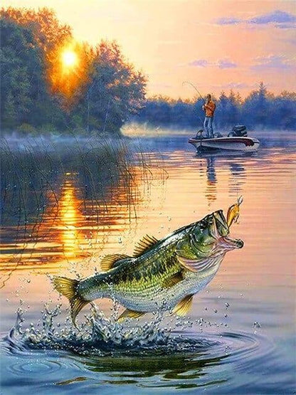 Diamond Painting Łowienie ryb z łodzi - SEOS Shop ®