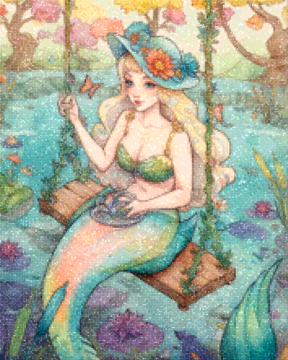 Diamond Painting - Syrenka na huśtawce - SEOS Shop ®