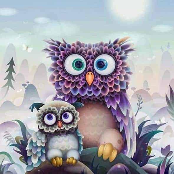 Diamond Painting Dziecięce Sówki - SEOS Shop ®