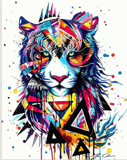 Diamond Painting Kolorowy Tygrys - SEOS Shop ®