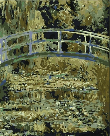 Diamond Painting Most nad stawem z liliami wodnymi - SEOS Shop ®